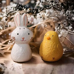 Cracker Barrell Bunny and Chick Salt and Pepper Shakers, EUC
